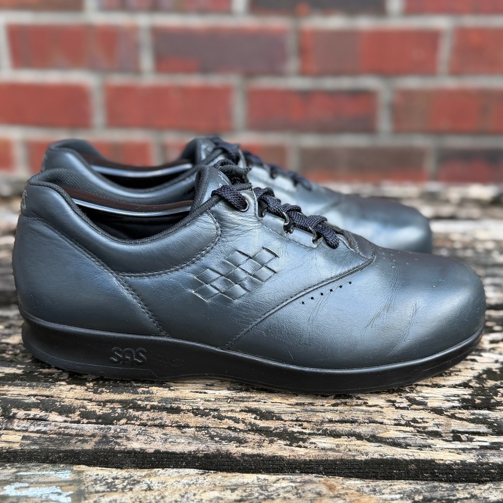 SAS Free Time Women’s Size 8 Black Leather Diabetic Approved Walking Shoe M6